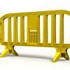 Yellow plastic barrier