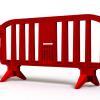 Red plastic barrier