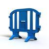 Blue plastic barrier