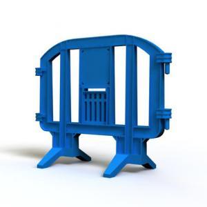 Blue plastic barrier