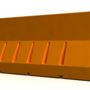 Orange Plastic jersey barrier