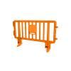 Orange plastic barrier