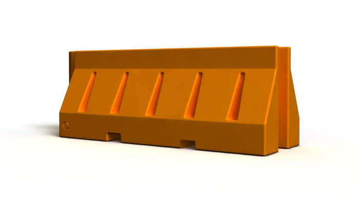 Orange Plastic Jersey Barrier