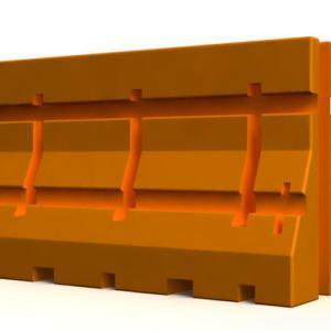 Orange Plastic jersey barrier