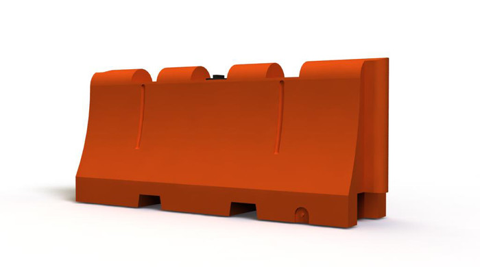 Red Plastic Jersey Barrier
