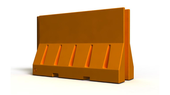 Guardian Heavy Duty Orange Plastic Jersey Barrier