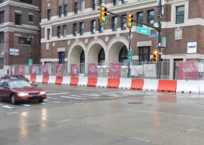 Plastic Jersey Barriers Construction Site